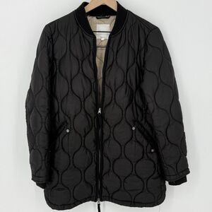 Avec Les Filles Heritage Quilted Puffer Coat Women’s Size Small Black
